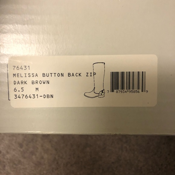 Frye Melissa Button Back Zip Dark Brown - Picture 6 of 6